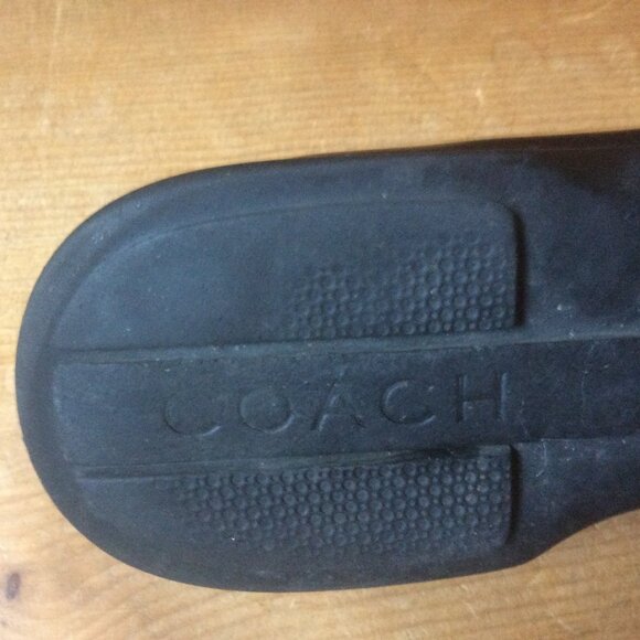 Coach Rita Spazzalato Black Leather Classic Square Toe Slip On Loafers Size 8.5B - Picture 6 of 9